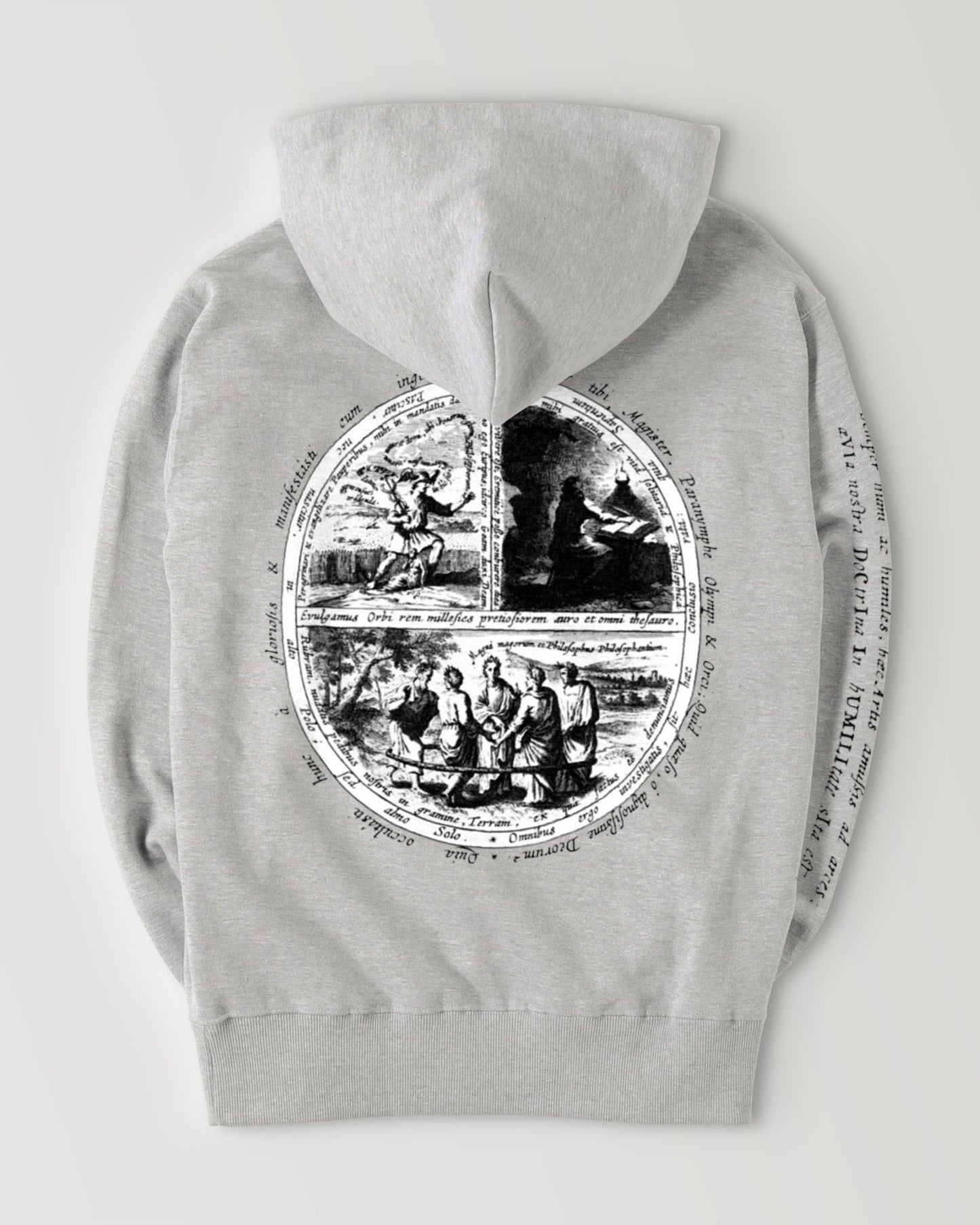 Alchemy symbols gray image