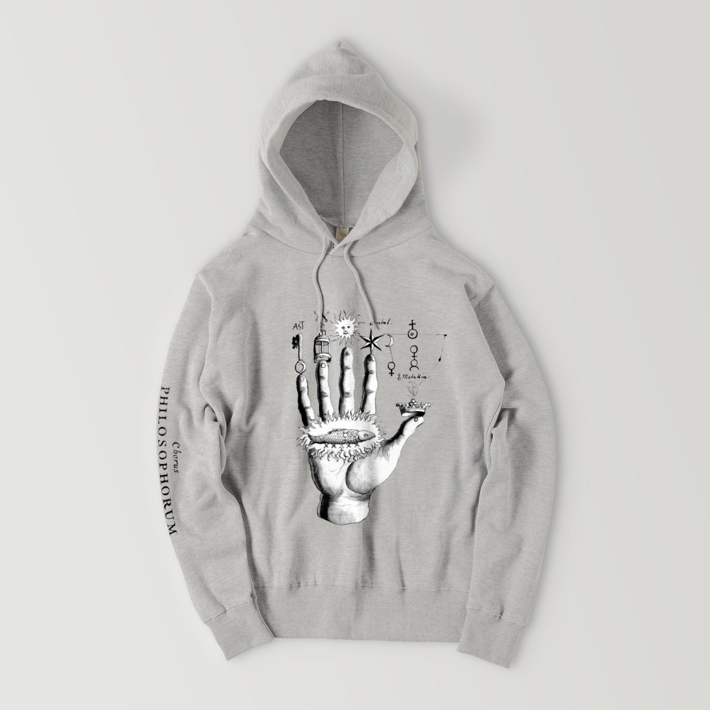 Alchemy symbols gray image