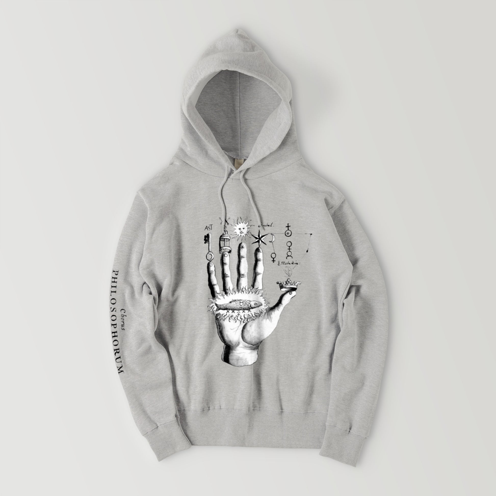 Alchemy symbols gray image