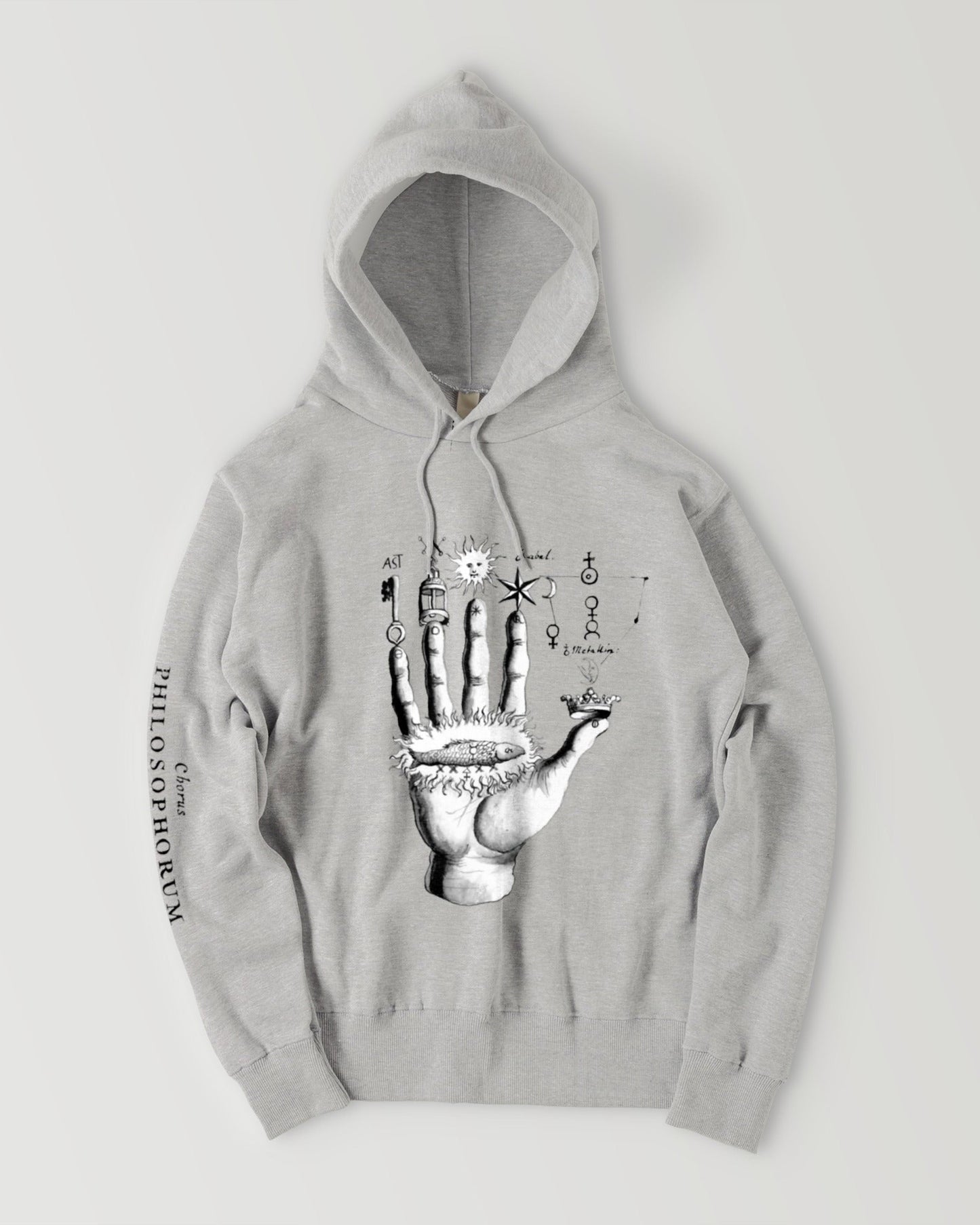 Alchemy symbols gray image